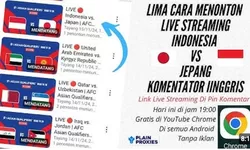 Cara Nonton Streaming Indonesia vs Jepang Via YouTube AFC  di Kualifikasi Piala Dunia Zona Asia