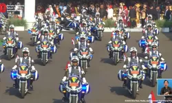 Kebanggaan Prajurit Kowad, Pimpin Konvoi Motoris di HUT ke-80 RI