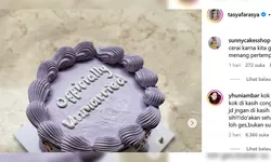 Makna Kue Perpisahan Bertuliskan “Officially Unmarried” Tasya Farasya Setelah Cerai