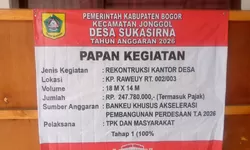 Rekonstruksi Kantor Desa Sukasirna Rampung 100 Persen Tahap I, Anggaran Bankeu Rp247,78 Juta