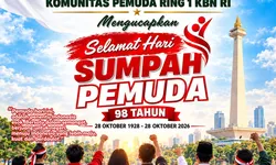 KOMUNITAS PEMUDA RING 1 KBN RI MENGUCAPKAN SELAMAT HARI SUMPAH PEMUDA KE 98 BERMARTABAT DAN JAYA