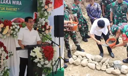 Resmikan Jembatan Garuda, Pangdam XXIII dan Bupati Parigi Moutong Putus Isolasi Desa Nambaru