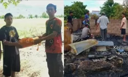 Rumah Ludes Akibat Korsleting, BPBD Parigi Moutong Gerak Cepat Bantu Warga Tinombo