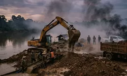 Dugaan Alat Berat Andre Bebas Mengeruk Tambang Emas Ilegal Parigi Moutong, Seret Nama Kasat Reskrim