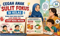 Cegah Anak Sulit Fokus di Kelas, Bunda PAUD Parigi Moutong Ajak Orang Tua Stop Menu Instan