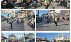 Polres Tanjung Balai Amankan Pasar Tumpah Jaga Kenyamanan Warga Berburu Takjil