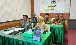 Sekdako Tanjungbalai Bersama Dandim 0208/AS Ikuti Rakor Via Zoom Meeting Tingkat Kota Se-Indonesia