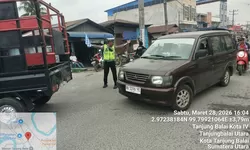 Sat Lantas Polres Tanjung Balai Gelar Patroli Sore di Titik Rawan
