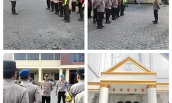 Polres Tanjung Balai Amankan Sejumlah Gereja Pastikan Ibadah Aman.