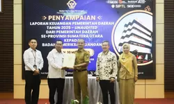 Komitmen Penuhi Tepat Waktu, Wali Kota Mahyaruddin Salim Serahkan LKPD Unaudited TA 2025 ke BPK RI Perwakilan Sumut