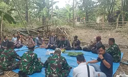 Doa Bersama Warnai Awal Pembangunan Jembatan Gantung Garuda di Cerme