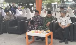 Polres Tanjung Balai Kawal Pelepasan Jemaah Manasik Haji Akbar Bank Sumut