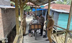 Polres Tanjung Balai Survei Perbaikan Jembatan Merah Putih Dukung Program Pemerintah
