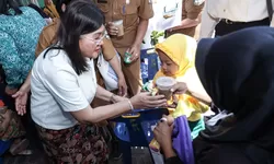 Ketua PKK Kota Pematangsiantar Mengunjungi Dua Pos Pelayanan Terpadu di Kec.Siantar Marihat.