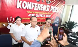 DITRESKRIMUM POLDA KEPRI GELAR KONFERENSI PERS TINDAK PIDANA PERSETUBUHAN TERHADAP ANAK DIBAWAH UMUR