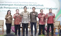 Wesly Silalahi menghadiri Pencanangan Kolaborasi Multipihak peningkatan literasi, numerasi nasional.