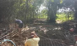 Rakit Besi Pondasi Jadi Penentu, Pembangunan Jembatan Garuda di Cerme Dikebut