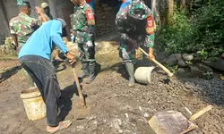Gotong Royong TNI dan Warga Bangun Jembatan Garuda, Akses Vital Penghubung Simo–Sambi Mulai Terwujud