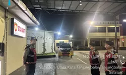 Jaga Keamanan Malam, Sat Samapta Polres Tanjung Balai Patroli Malam.