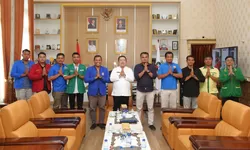 Silaturahmi Sembari Audiensi Pengurus KNPI Kota Pematangsiantar di Ruang Kerja Wako.