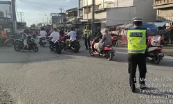 Sat Lantas Polres Tanjung Balai Gelar Patroli Sore di Titik Rawan.