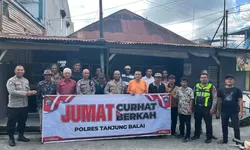 Polres Tanjung Balai Tampung Aspirasi Warga di Warung Kopi Jum'at berkah 