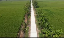 Jalan Sawah "Bak Arena Balap", Hadiah TMMD ke - 128 Kodim Sragen untuk warga