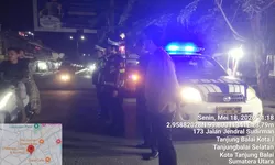 Sat Lantas Polres Tanjung Balai Gelar Patroli 'Blue Light' Jaga Kenyamanan Malam Warga