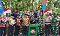 Resmikan Jalan Hasil TMMD Di Desa Hargantoro, Ini Harapan Dandim Wonogiri