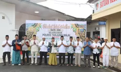 Polres Tanjung Balai Gelar Salat Idul adha Bersama Keluarga Besar