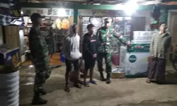 Patroli Malam Koramil Karangtengah Perkuat Rasa Aman Warga
