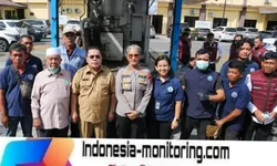 Wako bersama Unsur Forkopimda menghadiri Pemusnahan Barang Bukti Narkotika Mapolres Pematangsiantar.