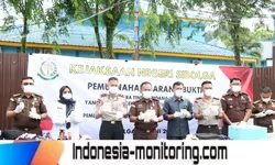 Wakapolres Sibolga Hadiri Pemusnahan Barang Bukti 112 Perkara Berkekuatan Hukum Tetap di Kejari Sibolga