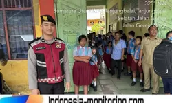 Sambangi Sekolah, Sat Samapta Polres Tanjung Balai Ajak Pelajar Tertib Lalu Lintas 