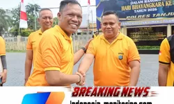 Polres Tanjung Balai Gelar Olahraga Bersama TNI Sambut Hari Bhayangkara Ke 80 