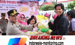 Polres Humbahas Gelar Pasar Murah Sambut HUT Bhayangkara ke-80, Warga Antusias