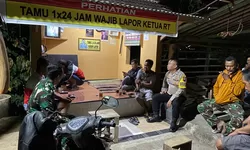 Sinergitas Aparat TNI-POLRI Jatipurno Jaga Keamanan Wilayah