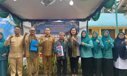 Desa Tanjung Muda Sambut Tim Monitoring Desa Percontohan Tertib Administrasi PKK Tingkat Provinsi Sumatera Utara