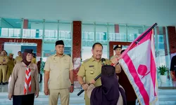 Bupati Batu Bara Lepas Kontingen Jambore Daerah Sumatera Utara XI Tahun 2026