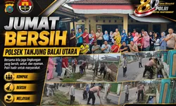 Sambut HUT RI, Polsek Tanjung Balai Utara Bersama Forkopincam Gelar "Jumat Bersih"