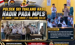 Polsek Sei Tualang Raso Berikan Sosialisasi Anti Narkoba Dalam kegiatan MPLS 