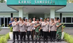 Perkokoh Sinergitas TNI-Polri, Kapolres Tapanuli Tengah Silaturahmi ke Makorem 023/KS