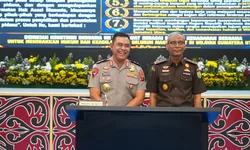 Kapolres Tanjung Balai Hadiri Penandatanganan MoU Kapolda Sumut dengan Kejati Sumut