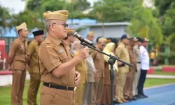 Apel Gabungan ASN, Plh. Kadis Sosial Tapteng : ASN Lini Terdepan Wujudkan Kehadiran Pemerintah di Tengah Masyarakat