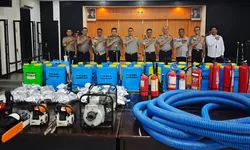 Kapolres Sibolga Tinjau Kesiapan Personel dan Peralatan Penanggulangan Karhutla