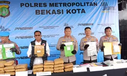 Ganja Puluhan Kilogram Ganja dan Sabu Gagal Beredar di Kota Bekasi