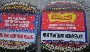 Karangan Bunga untuk KPK: Ketika Kritik Dibungkus Pita, dan Penahanan Berganti Alamat Secepat Status WhatsApp