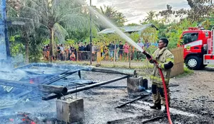 Balai pengajian Dayah Thalibul Huda Bayu Aceh Besar  terbakar