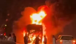 Bus Mengangkut Jemaah Umroh Terbakar, 24 WNI Selamat