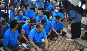 Kedatangan 37 PMI Non-Prosedural di Bandara SIM Aceh Besar